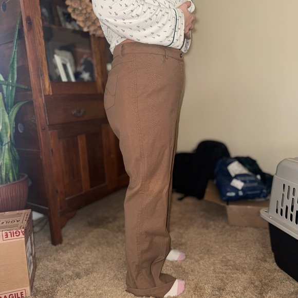 Multiples Tan Chinos Pants with Snakeskin print - Picture 2 of 7